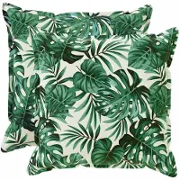 vidaXL Kussensloop 2 st HOUTEN Bladpatroon 60 x 60 cm Polyester