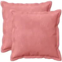 vidaXL Kussensloop 2 st HOUTEN Roze 30 x 30 cm Fluweel