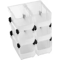 OEM Opbergboxen, open ontwerp, transparant materiaal, WIT