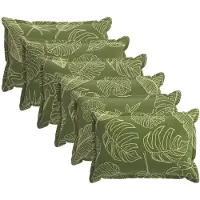 vidaXL Kussensloop 6 st HOUTEN Blad Design 50 x 80 cm Polyester