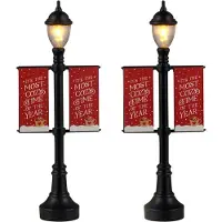 Lemax Lamp post banners set of 2 b/o (4.5v)