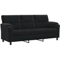 vidaXL Bank Zwart 214 x 85 x 93 cm fluweel