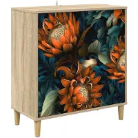 vidaXL Dressoir LOCHEM Sonoma 69 x 33 x 75 cm Bewerkt hout