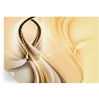 Wallfluent Zelfklevend Fotobehang - Beige Vliesbehang - 312x219 cm - Golvende Lijnen Fotobehang - Woonkamer behang Abstractie - Behang Zonder Lijm - Scheurbestendig Behang