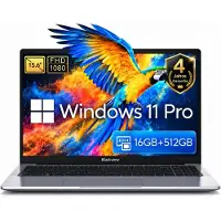 Blackview AceBook 5 laptop, 15,6 inch FHD IPS-scherm, Intel N6000 processor, 16GB RAM, 512GB SSD, 2TB TF-kaartslot, Windows 11 Pro, 38Wh batterij, 1,6 kg