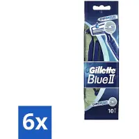 Gillette 6 x - Blue 2 - Wegwerpscheermesjes - Chromium Coating - 10 Scheermesjes - Scheermesjes - Wegwerpscheermesjes - Blue 2 - Gromium Coating - Comfortabele Scheerbeurt