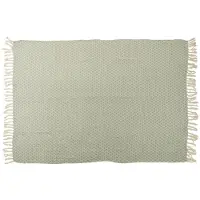 Arti Casa Plaid Green 340GSM - Groene Plaid van Katoen - Gemeleerd Patroon - Met Franjes - Zacht en Decoratief - Geschikt Voor Binnengebruik - Afmeting 130x170 cm - Ideaal Voor Bank of Bed