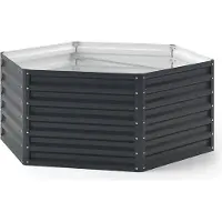 OK-Living Verhoogd tuinbed Antraciet 129 x 129 cm, Model 42047