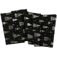 Unique living decofabric xmas tree 28x300cm black
