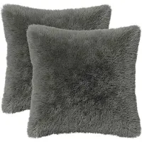 vidaXL Kussensloop 2 pcs HEERLEN Lichtgrijs 40 x 40 cm PV Fleece