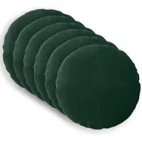 vidaXL Kussensloop 6 st HEERLEN Donkergroen Diam. 40 cm fluweel