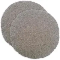 vidaXL Kussensloop 2 st HEERLEN Lichtgrijs Diam. 60 cm Bouclé