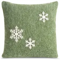 Eurofirany Decoratieve kussenhoezen 40x40cm Groen met Sneeuwvlok Applicatie