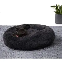 Merkloos Wasbaar Donut Hondbed voor Kleine Honden 60cm