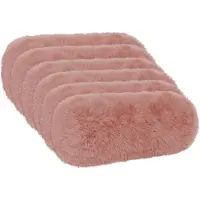 vidaXL Kussensloop 6 st HEERLEN Roze Ø 15 x 40 cm PV Fleece