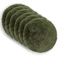 vidaXL Kussen 6 st HEERLEN Groen Ø 40 cm PV Fleece