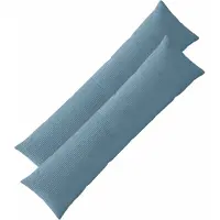 vidaXL Kussensloop 2 st ALMELO Blauw 40 x 145 cm corduroy