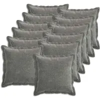 vidaXL Kussensloop 12 st HOUTEN Donkergrijs 50 x 50 cm Chenille Stof