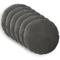 vidaXL Kussensloop 6 st HEERLEN Donkergrijs Diam. 30 cm fluweel