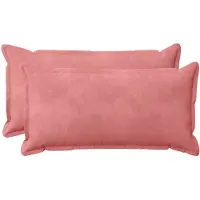 vidaXL Kussensloop 2 st HOUTEN Roze 40 x 70 cm Fluweel