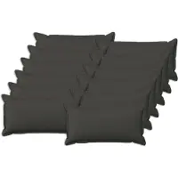 vidaXL Kussensloop 12 st HOUTEN Donkergrijs 40 x 80 cm Faux Linnen