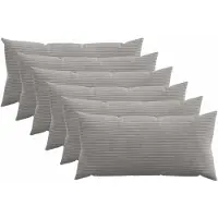 vidaXL Kussensloop 6 st HEERLEN Lichtgrijs 40 x 70 cm corduroy