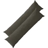 vidaXL Kussensloop 2 st HEERLEN Antracietkleurig 40 x 145 cm corduroy