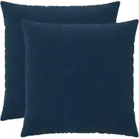 vidaXL Kussensloop 2 st HEERLEN Blauw 65 x 65 cm Microfiber Fleece