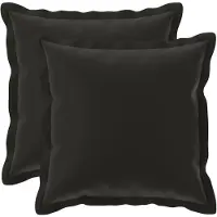 vidaXL Kussensloop 2 st HOUTEN Zwart 30 x 30 cm Polyester