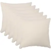vidaXL Kussensloop 6 st HEERLEN Crèmekleurig 55 x 55 cm Bouclé