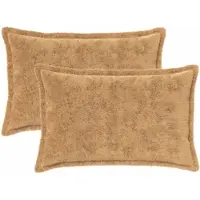 vidaXL Kussensloop 2 st HOUTEN Taupe 50 x 70 cm Nep Konijnenbont
