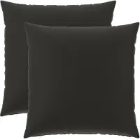 vidaXL Kussensloop 2 st HEERLEN Zwart 80 x 80 cm Polyester