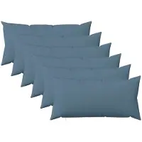 vidaXL Kussensloop 6 st HEERLEN Jeans Blauw 40 x 70 cm Stof