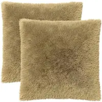 vidaXL Kussensloop 2 st HEERLEN Lichtgroen 60 x 60 cm PV Fleece