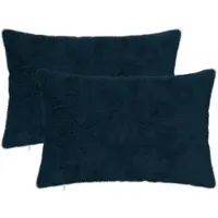 vidaXL Kussensloop 2 st HEERLEN Marineblauw 50 x 80 cm