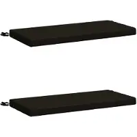 vidaXL Bank Kussens SOEST 2 st 100% Polyester Zwart 60 x 40 x 5 cm