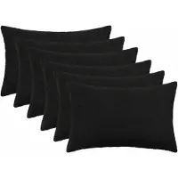 vidaXL Kussensloop 6 st HEERLEN Zwart 30 x 50 cm Bouclé