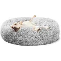 Merkloos Donutvormig Kalmerend Hondenbed voor Grote Honden