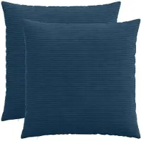 vidaXL Kussensloop 2 st HEERLEN Marineblauw 70 x 70 cm corduroy