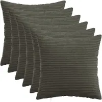 vidaXL Kussensloop 6 st HEERLEN Antracietkleurig 30 x 30 cm corduroy