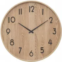 Atmosphera | Wandklok - 55 cm - Hout - Minimalistisch design - Scandinavische stijl - Decoratief