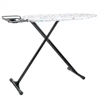 Amazon Basics A. Strijkplank met een H-vormige strijkijzerhouder, in hoogte verstelbaar, 122cm x