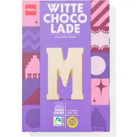HEMA Chocoladeletter wit M 140g