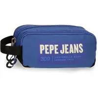 Pepe Jeans Darren etui, drievoudig, blauw, 22 x 10 x 9 cm, polyester, blauw
