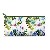 Pigna , katoenen omslag, natuurlijke bloemen, 10x22 cm, bloemmotief met witte details
