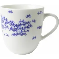 Heinen Delfts Blauw - Mok De Blauwe Fiets - Keramiek - 2 stuks - 350 ml