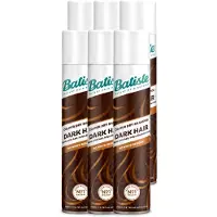 Batiste 6 x - Dark & Deep Brown - Droogshampoo - Speciaal Voor Donkerbruin Haar - Verfrist en Geeft Volume - 200ml - Voordeelverpakking - 6 stuks
