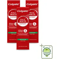 Colgate 3 x – Max White Expert Purifying Power – Tandpasta – 75 ml - Grootverpakking - Vaatwasstrips - Tandpasta - Witte Tanden - Glimlach Verhelderen - Waterstofperoxide - Koffie En Thee Vlekken