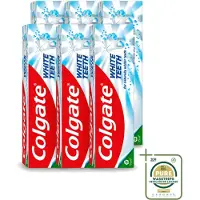 Colgate 6 x – Tandpasta – White Teeth – 75 ml - Wasstrips - Wittere Tanden - Tandenborstel - Mondverzorging - Tandpasta - Tanden Reinigen