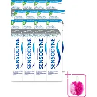 Sensodyne 12 x - Tandpasta - Gentle Whitening - Milde Reiniging - 75 ml - Bulkverpakking - Gevoelige tanden - Douchemop - Tandpasta